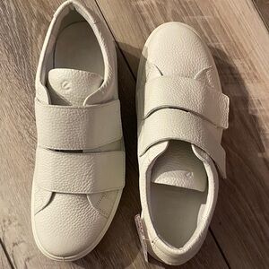 Kids White Leather Sneakers